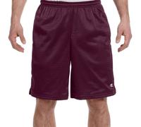 Champion mens81622Long Mesh Short with Pockets Short - Red - Medium