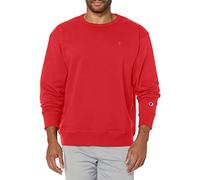 Champion Men's Powerblend Pullover Sweatshirt, Team Red Scarlet, S