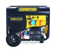 Champion Power Equipment CPG9000E2 8000 Watt Portable Petrol Frame Generator - 459cc OHV Engine - 25L Tank, 10 Hours Max, Electric Start, Wireless Remote, Intelligauge, Cold Start, Shut Off Sensor