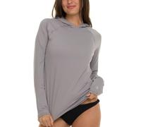 Champion Rash Guard for Women with Hood, Long Sleeve Hoodie Swim Shirts for Women, Quick Dry UPF 50+ SPF Sun & UV Protection