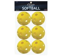 Champion Sports 12"" Hollow Plastic Softball Set - Athletic Softball Equipment - Practice Softballs Plastic Hollow - Regulation Size Balls - Fun for A