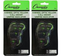 Champion Sports 4 Wheel Optic Yellow Call Order Umpire Indicator - PI4 (2-Pack)