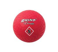 Champion Sports 5 Inch Playground Ball - Durable 2-Ply Kickball with Textured Grip - Red