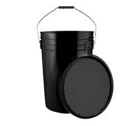 Champion Sports 6 Gallon Ball Storage Bucket with Padded Lid, Black