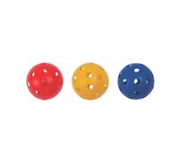 Champion Sports 9" Hollow Plastic Assorted Color Baseball Set - Athletic Baseball Equipment - Practice Baseballs Plastic Hollow - Regulation Size Balls -Fun for All Ages- Lightweight/Durable -Set of 3