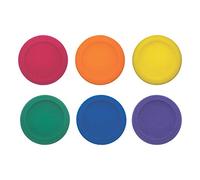 Champion Sports-CHSFDSET Rounded Edge Foam Discs, Red/Yellow/Royal Blue/Green/Orange/Purple