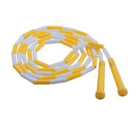 Champion Sports Classic Plastic Segmented Beaded Jump Ropes - Phys. Ed Gym Fitness and Recreational Use 8'L Yellow/White