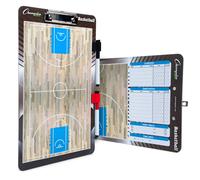 Champion Sports Dry Erase Clipboard for Coaching Basketball - Whiteboards for Strategizing Techniques Plays - 2-Sided Clipboards with Clip - Front S