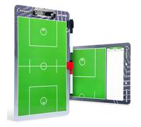 Champion Sports Dry Erase Clipboard for Coaching Lacrosse - Whiteboards for Strategizing Techniques Plays - 2-Sided Clipboards with Clip - Front Sid