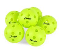 Champion Sports Indoor Pickleball Balls: USAPA Approved Official Size Tournament Pickleballs - Optic Yellow Pickleball Ball Set for Indoor Courts - 6 Pack