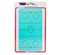 Champion Sports Large Dry Erase Board for Coaching Hockey - Whiteboards for Strategizing Techniques Plays - 2-Sided Boards with Clip - Front Side Fu