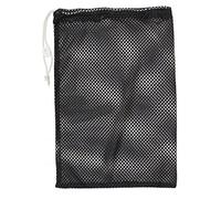 Champion Sports Mesh Sports Equipment Bag, Black, 24x36 Inches - Multipurpose, Nylon Drawstring Bag with Lock and ID Tag for Balls, Beach, Laundry