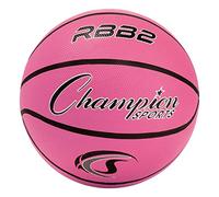 Champion Sports Rubber Junior Basketball, Heavy Duty - Pro-Style Basketballs, and Sizes - Premium Basketball Equipment, Indoor Outdoor - Physical Education Supplies (Size 5, Pink)