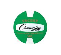 Champion Sports VB Pro Comp Series Indoor Volleyball, Official Size - Durable, Soft-Touch Volleyballs with Composite Synthetic Leather Cover - Premium Volleyball Equipment and Gear - Green/White