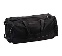 Champion Sports Wheeled Equipment Bag: Large Nylon Athletic Travel Bag with Wheels for Baseball, Football, Basketball, Soccer, Hockey, and Training, Black