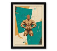 Champion Stance Art Deco Framed Wall Art Print A1 (84.1×59.4cm) Black, Wall Decor for Living Room, Bedroom, Office & Home, Ready to Hang, Art Gift