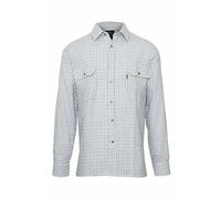 Champion Tattersall Country Style Casual Shirt-Blue-Medium-Max 43",110cm