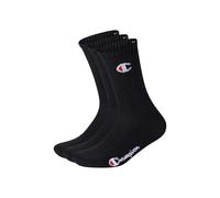 Champion Core 3PP Crew Ankle Socks, Black, 43-46 (Pack of 3)