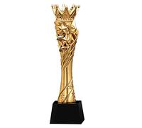 Champion Trophy Winner Trophy Excellent Staff Trophy Crown Trophy Customizable Text (Color : Gold, Size : 8x29cm)