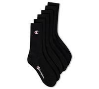 Champion Unisex Core 6pp Crew Ankle Socks, Nero, 8-Jun UK