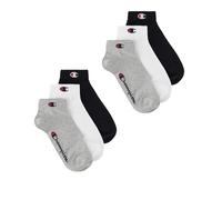 Champion Unisex 6-Pack Socks, Quarter, Light Grey