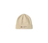 Champion Unisex-Adult Lifestyle Caps (806064) -Recycled Acrylic Knitted Yarn Embroidered Script Logo Beanie Hat, White (ES057), One Size