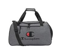 Champion Unisex-Adult Progress Duffel Bag, Granite Heather/Scarlet, One Size