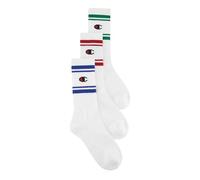 Champion Unisex-Adult Seasonal Socks 3pp C-Logo Crew, White (WW009), 6-8 (Pack of 3)