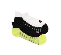 Champion Unisex-Adult Socks Seasonal (U20140) -C-Logo 2pp Performance Sneaker, Black (KK001), 2.5-5 (Pack of 2)