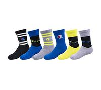 Champion unisex child Kids' Multipacks Socks, Crew Stripe - Green, 5 4 US