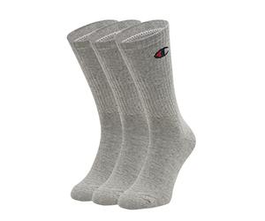 Champion Unisex Core 3pp Crew Ankle Socks, Grigio Melange Chiaro, 5-Mar UK