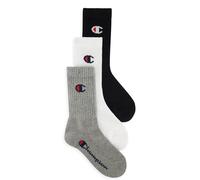 Champion Unisex Core 3pp Crew Ankle Socks, Grigio Melange Chiaro, Bianco, Nero, 5-Mar UK