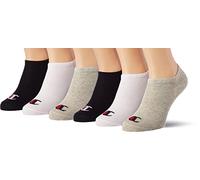 Champion Unisex Core 6PP Sneaker Casual Socks, Grigio Melange Chiaro, Bianco, Nero, 39-42