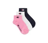 Champion Unisex-Kids and Teen's Basics 3pk Quarter Socks, Pink, 9-11.5