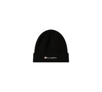Champion Unisex Lifestyle Caps (806064) - Recycled Acrylic Knitted Yarn Embroidered Script Logo Beanie Hat, Black (KK001)
