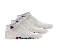 Champion Unisex Socks, 3 Pairs - Quarter Socks Basic Gray EU 35-38
