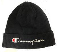 Champion Unisex's Logo Cuff Beanie Hat, Black/Red/White, One Size