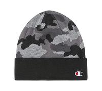 Champion Unisex's Logo Cuff Beanie Hat, Grey Camo, One Size