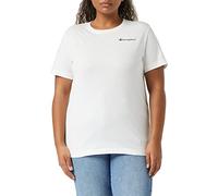 Champion Women's American Classics Small Script Logo Short Sleeve T-Shirt, Bianco, XS