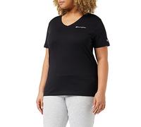Champion Women's American Classics V-Neck Short Sleeve T-Shirt, Black, XS