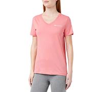 Champion Women's American Classics V-Neck Short Sleeve T-Shirt, Intense Pink, XS