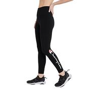 Champion Women's, Authentic, Moisture Wicking, 7/8 Leggings, 25" (Plus, Black Script, M