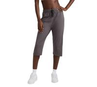 Champion Women's Capri Pants, Lightweight Lounge Cropped Pants, Jersey Knit Capri for Women, 18, Granite Heather, M