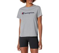 Champion Women's, Classic Short Sleeve T-Shirt, Lightweight Tee, Script Logo (Plus, Oxford Gray-y08113, XS