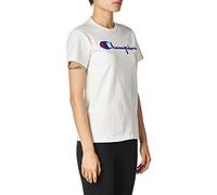 Champion Women's, Classic Short Sleeve T-Shirt, Lightweight Tee, Script Logo (Plus, White, XS
