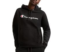Champion Women's, Powerblend, Fleece, Comfortable Hoodie Sweatshirt (Plus Hooded, Black Script, S