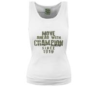 Champion Women's Heritage Fit Graphic Logo Sleeveless Vest in White | Size: Large Champion White L