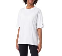 Champion Women's Legacy Icons Tonal W-Oversized C-Logo S/S Crewneck T-Shirt, White, M