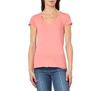 Champion Women's Legacy Minimalist Resort W-Regular S/S V-Neck T-Shirt, Pink Peach, M