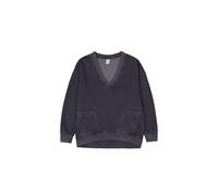 Champion Women's Legacy Vintage Wash W (117636) -Nano-Fleece V-Neck Sweatshirt, Black (KK001), S